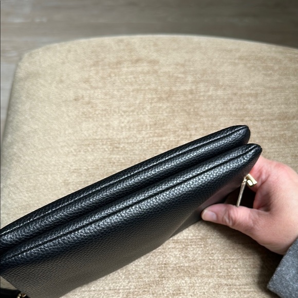 Coach Black Pebbled Leather Wristlet - Picture 6 of 10